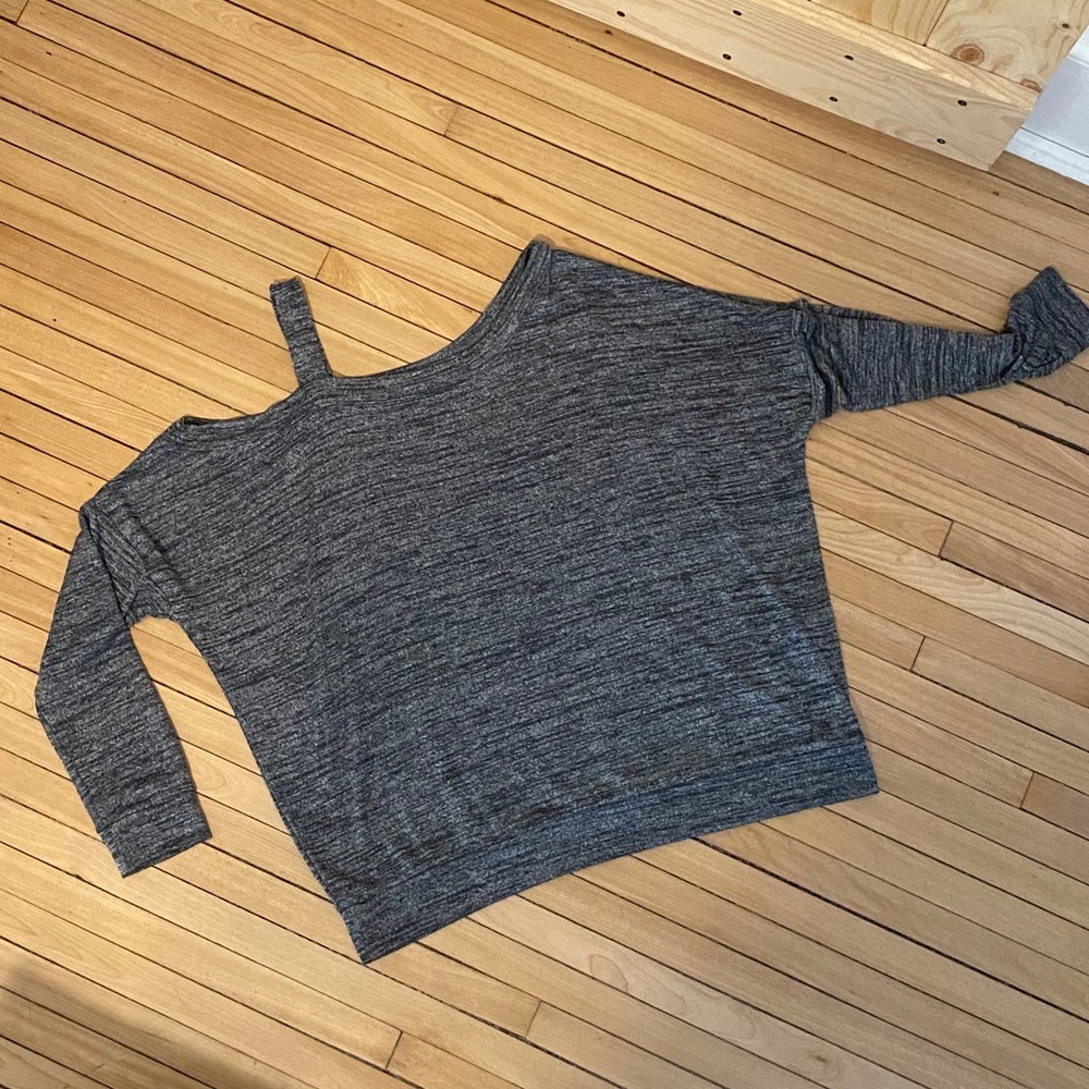 Off the shoulder light sweater